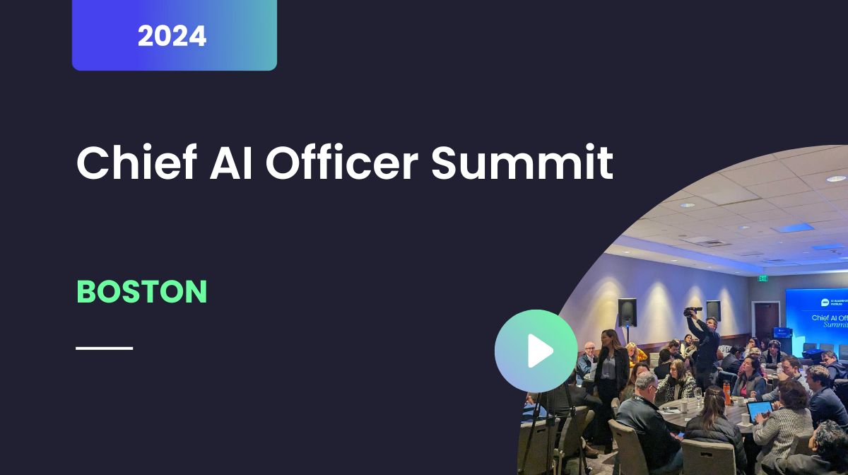 Chief AI Officer Summit, Boston, October 2024