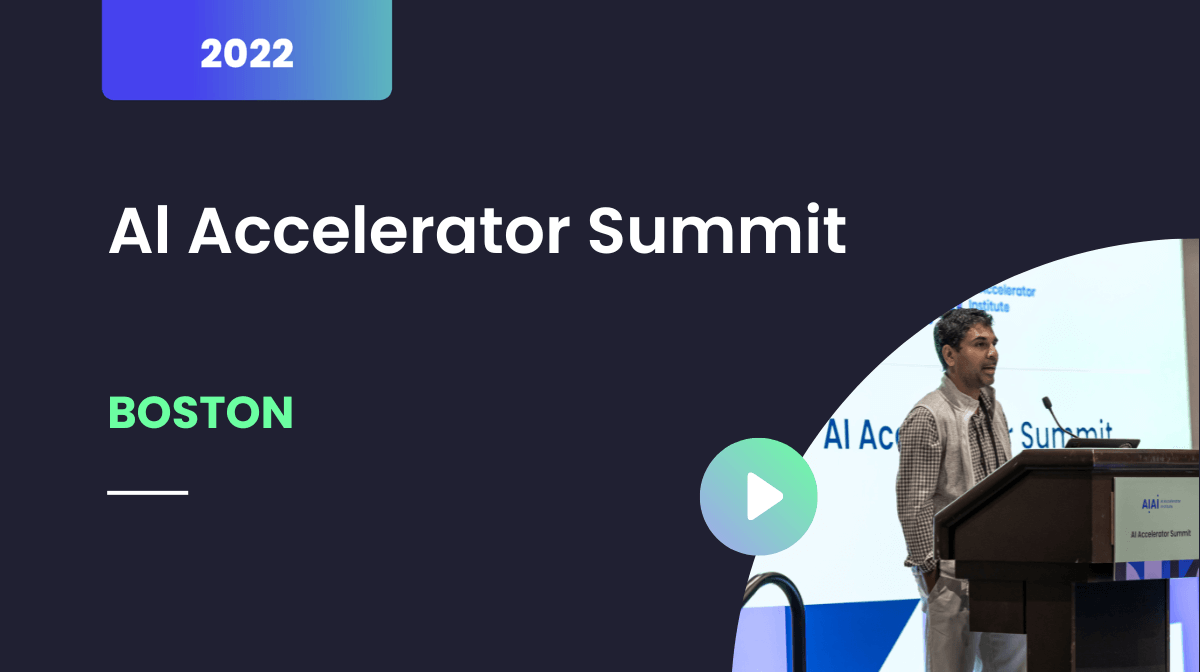 Al Accelerator Summit, Boston, October 2022