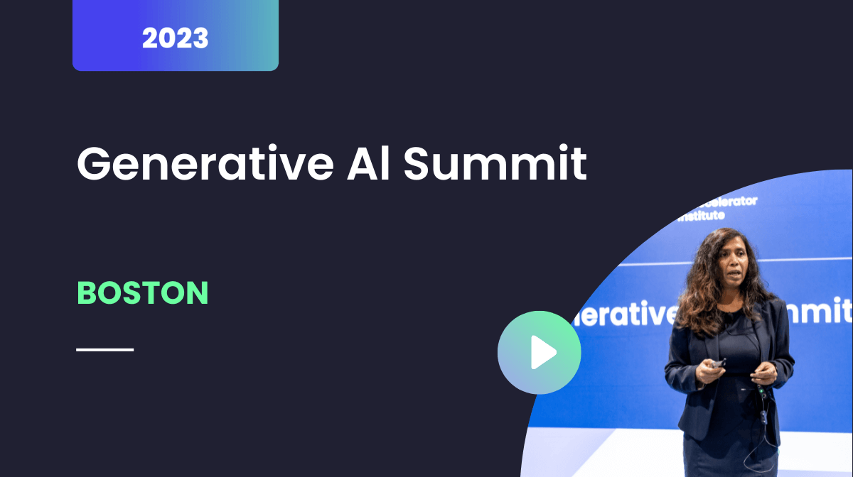 Generative Al Summit, Boston, October 2023