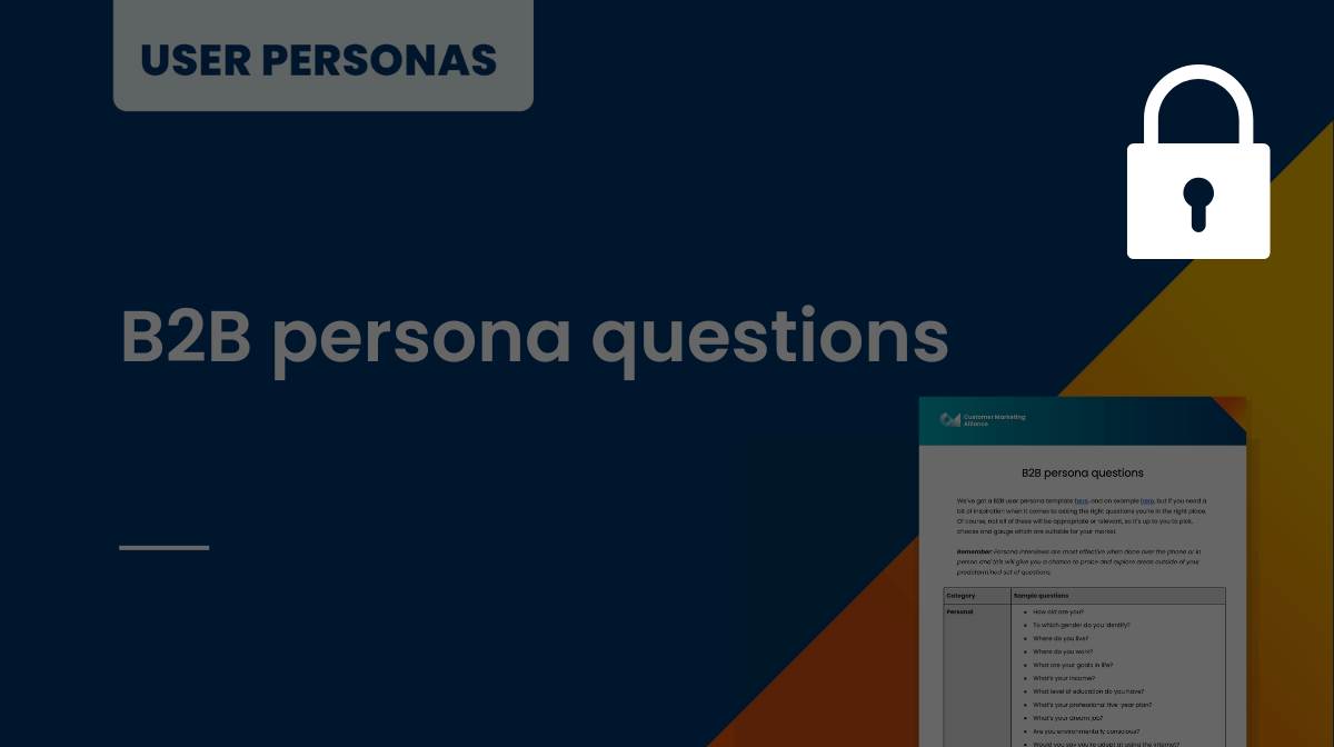 B2B persona questions