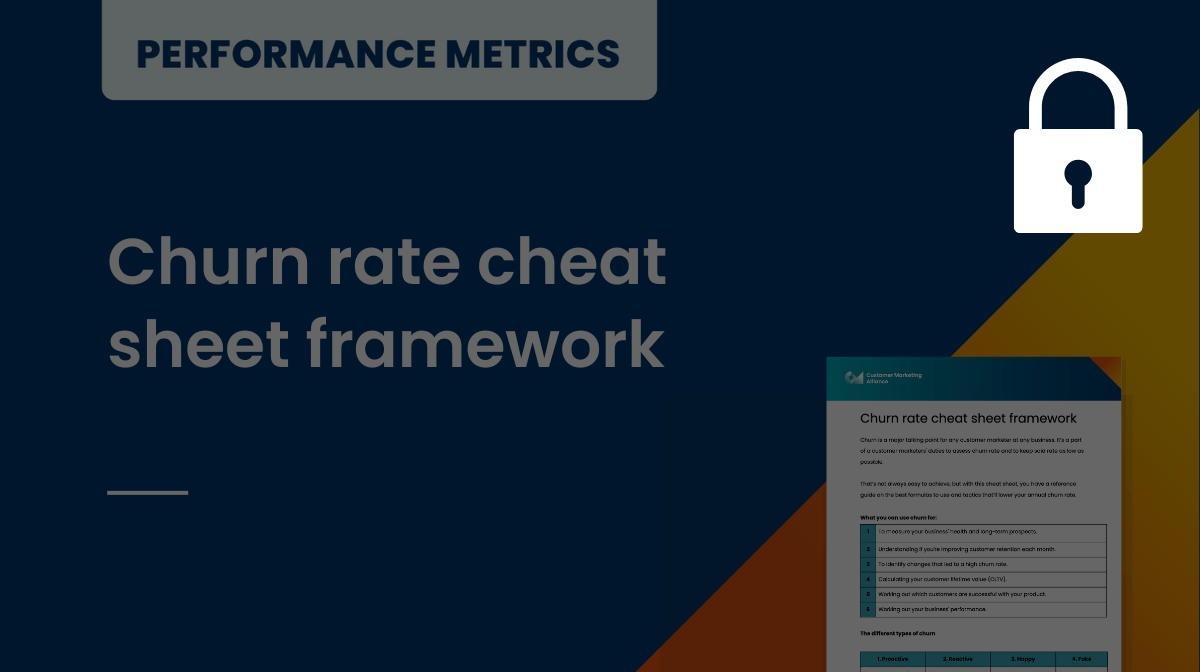 Churn rate cheat sheet framework