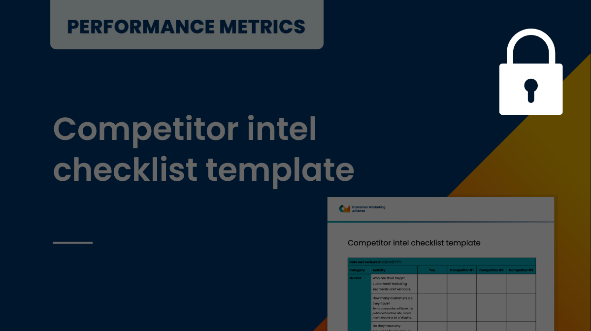 Competitor intel checklist template