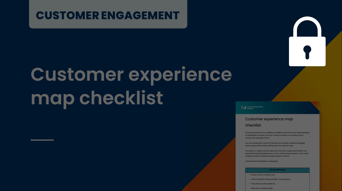Customer experience map checklist