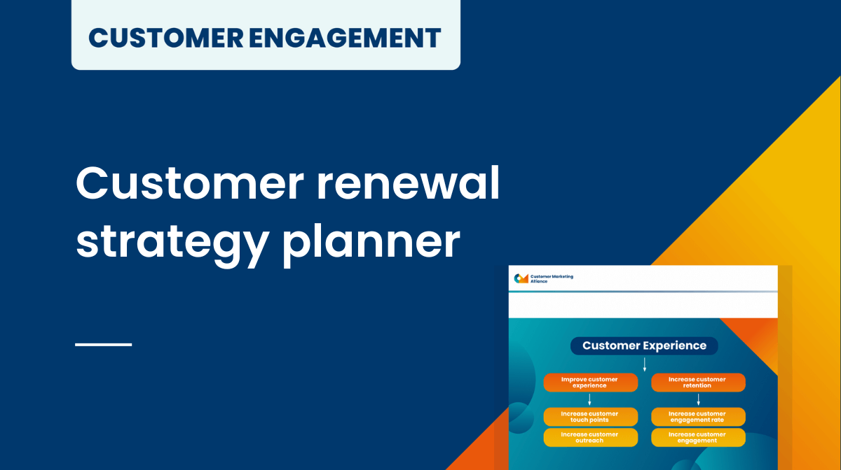 Customer renewal strategy planner