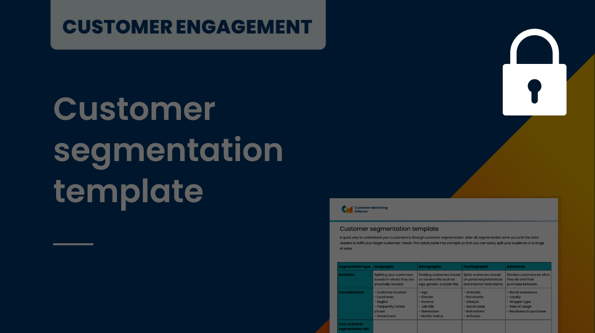 Customer segmentation template