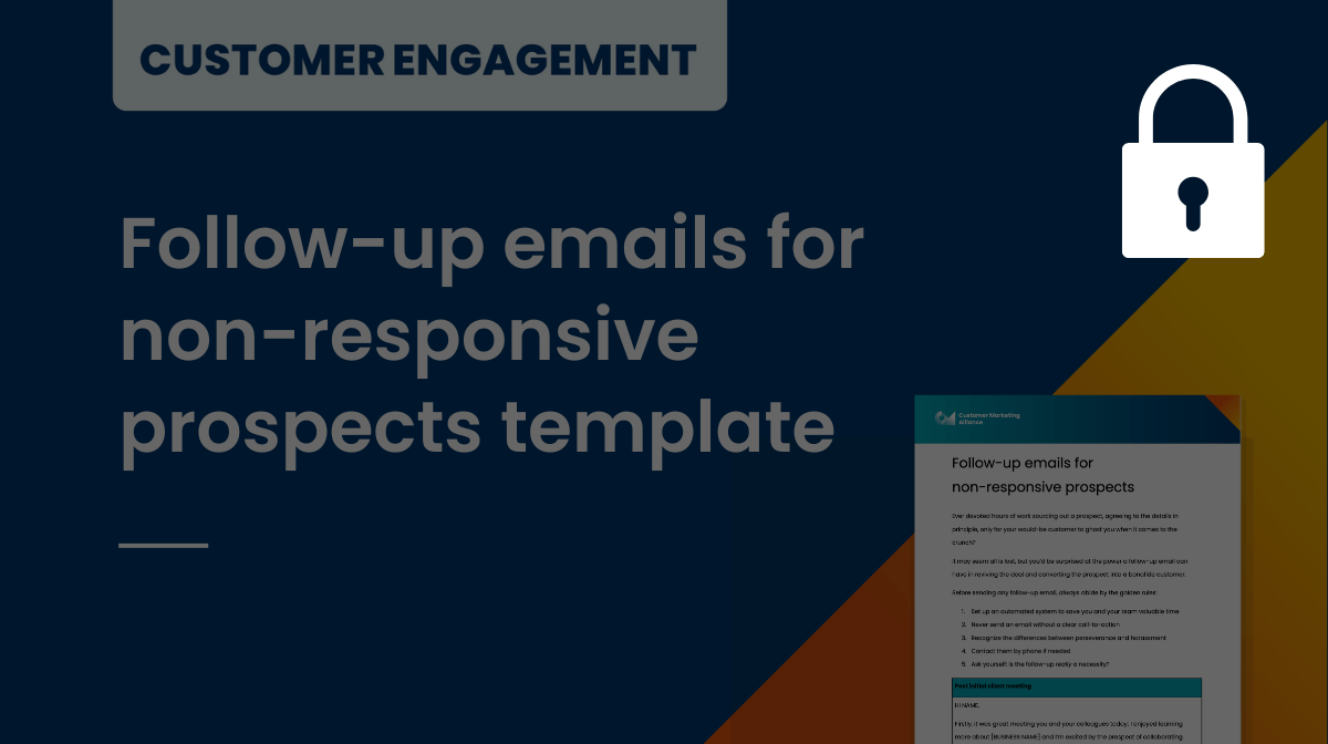 Follow-up emails for non-responsive prospects template