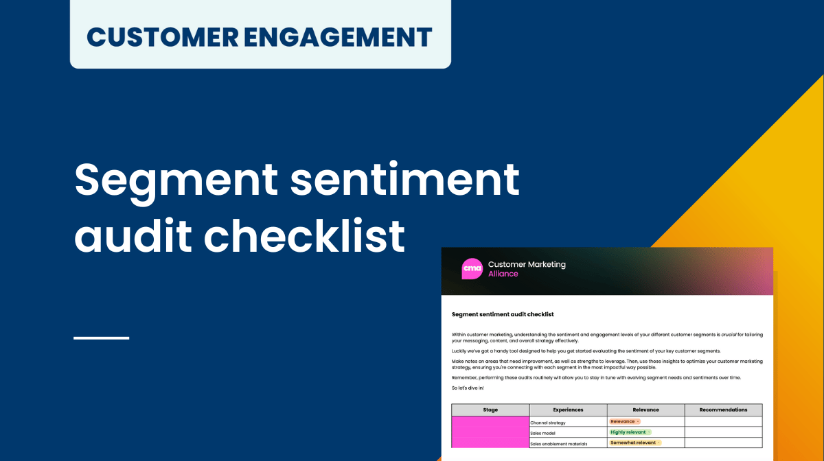 Segment sentiment audit checklist
