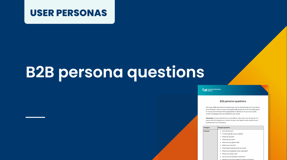 B2B persona questions