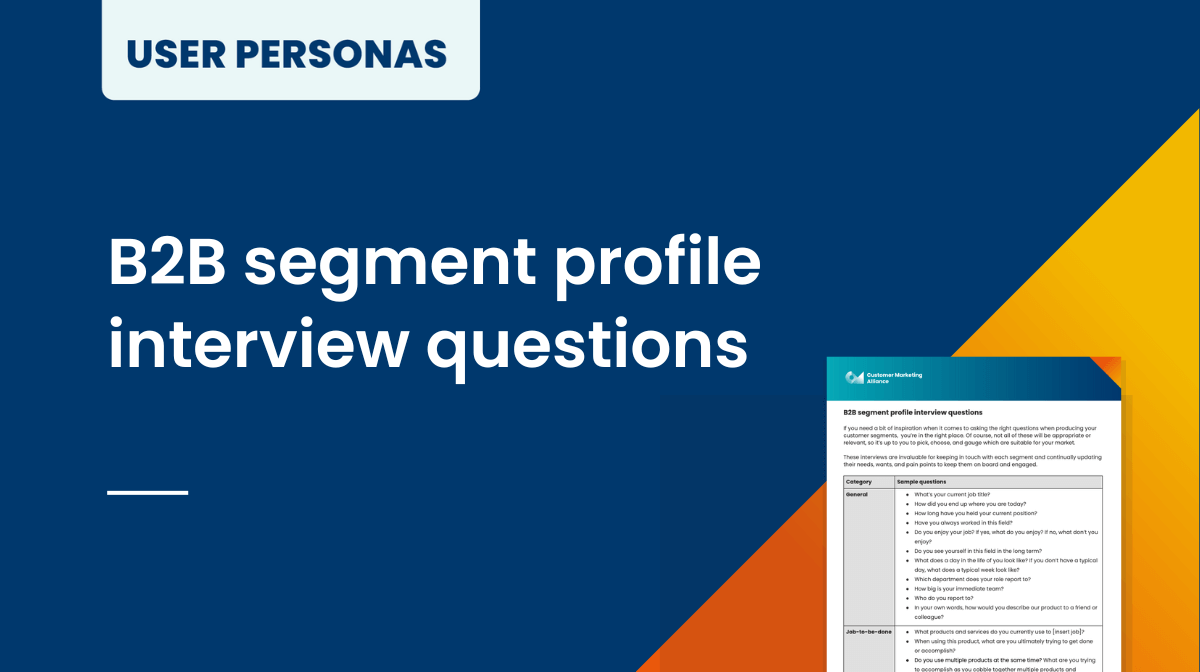 B2B segment interview questions
