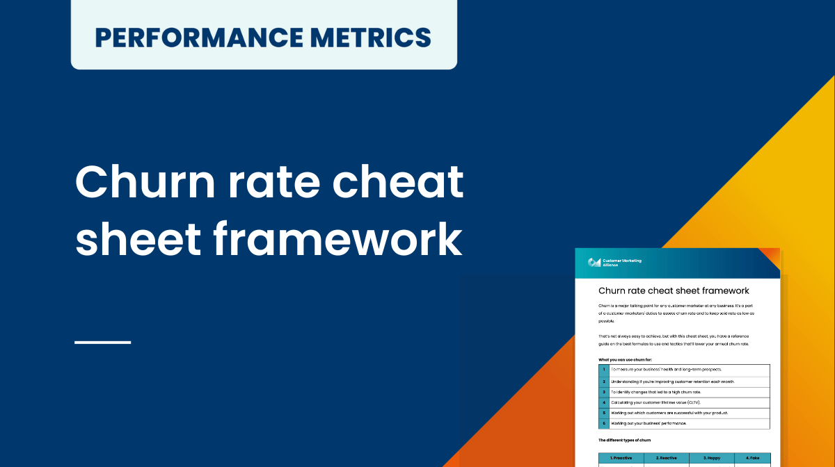 Churn rate cheat sheet framework
