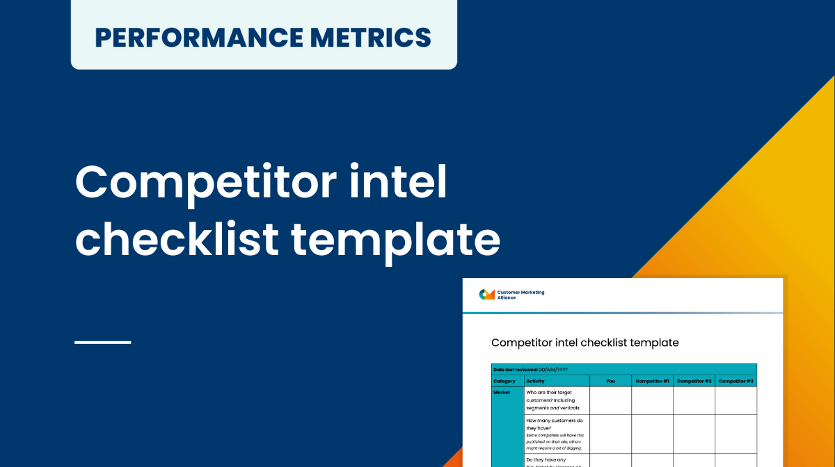 Competitor intel checklist template