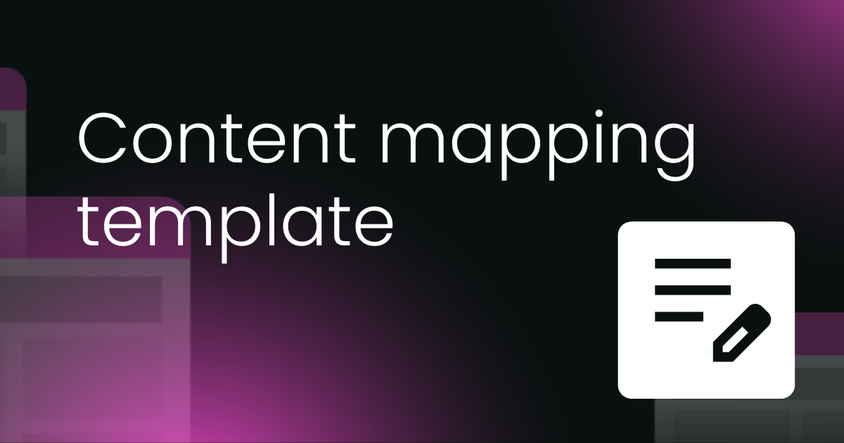 Content mapping template