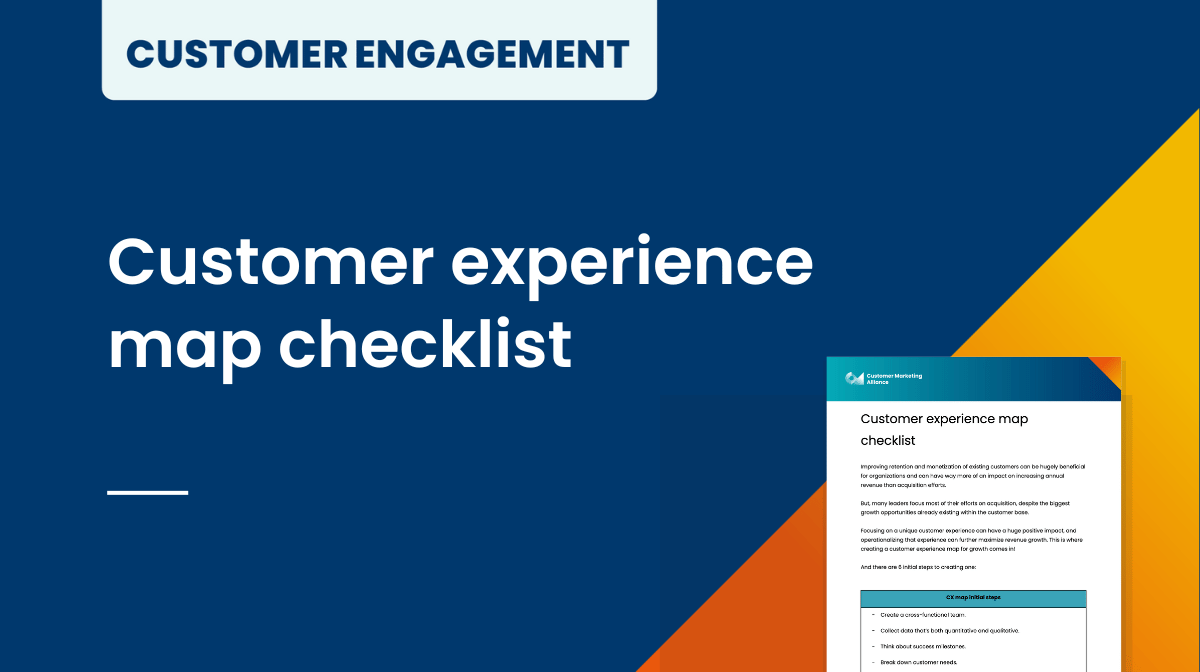 Customer experience map checklist