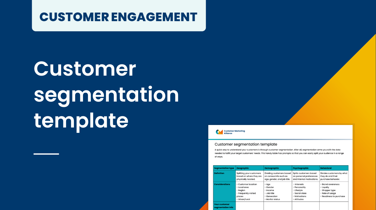 Customer segmentation template