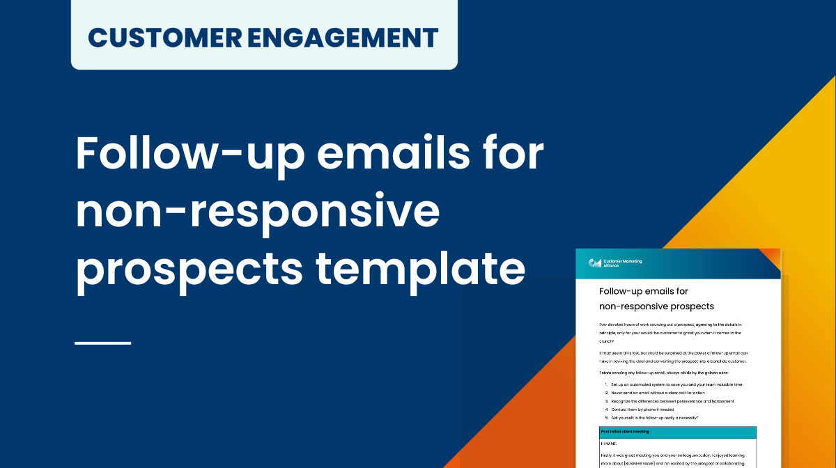 Follow-up emails for non-responsive prospects template