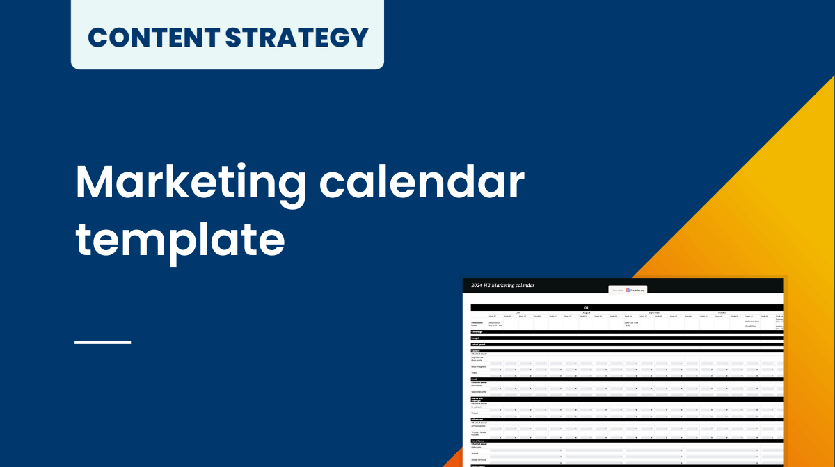 Marketing calendar template