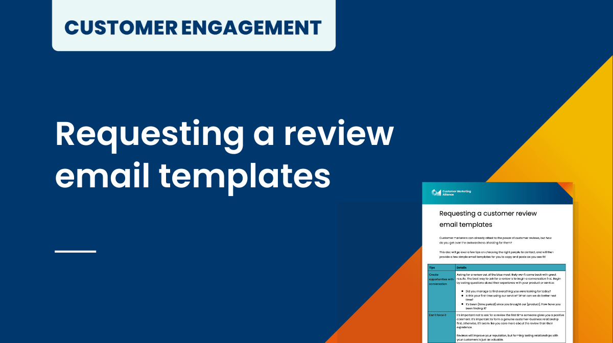 Requesting a review email templates