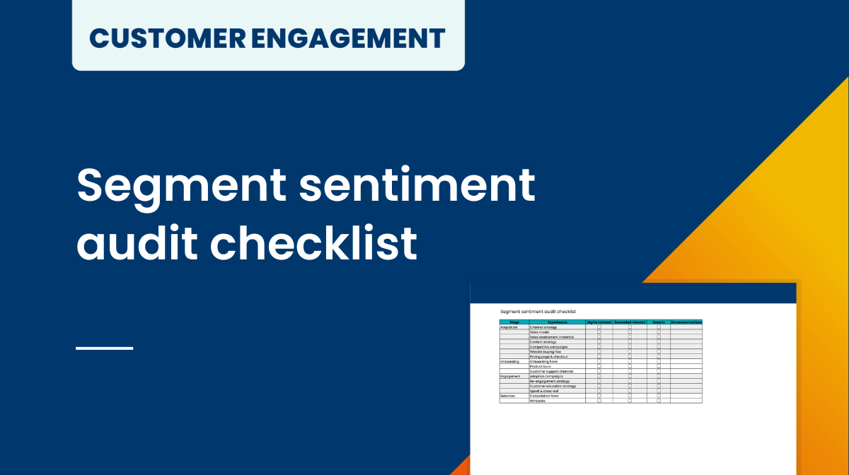 Segment sentiment audit checklist