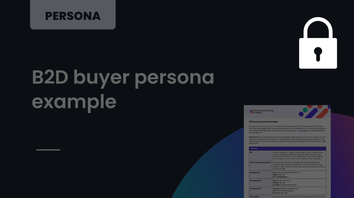 B2D buyer persona example
