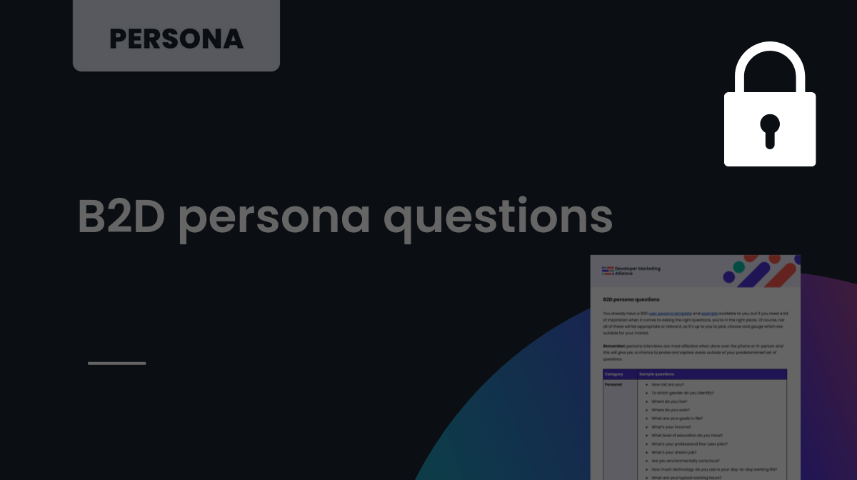 B2D persona questions