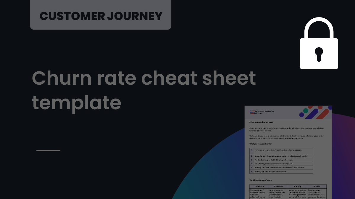 Churn rate cheat sheet template
