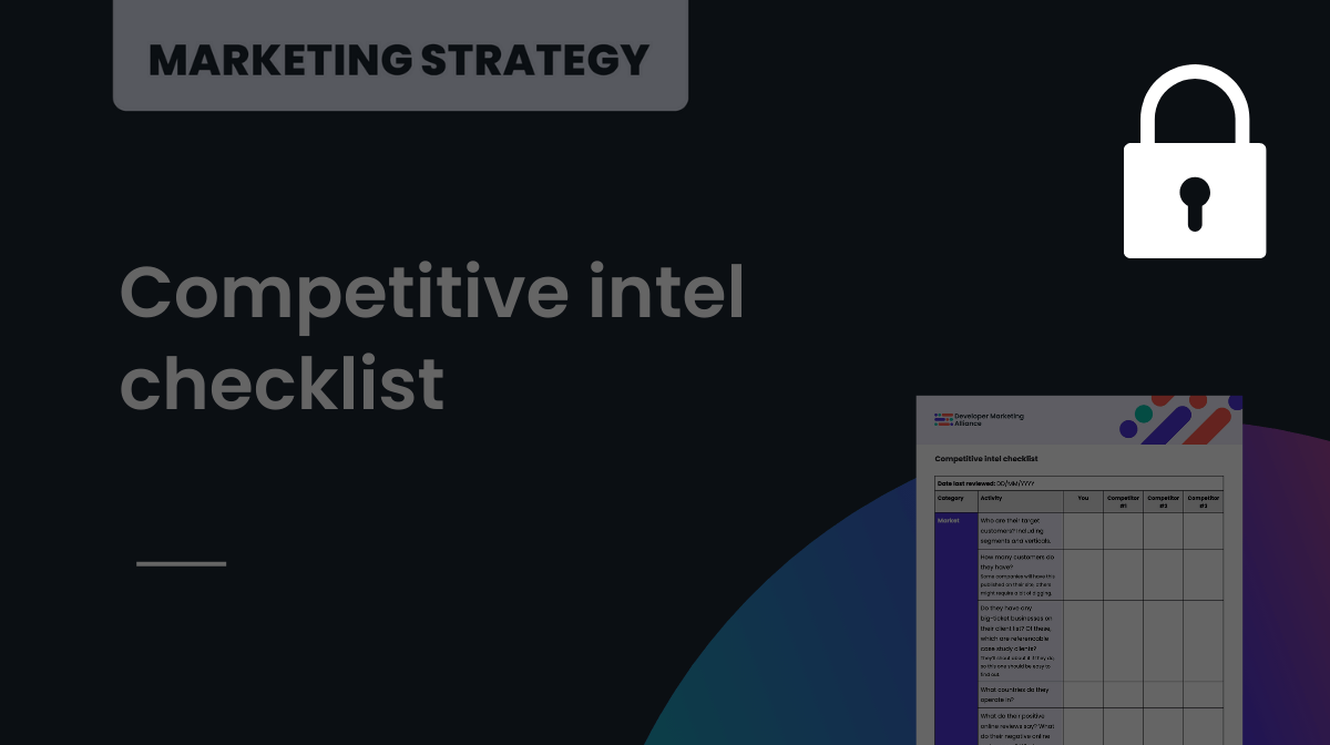 Competitive intel checklist