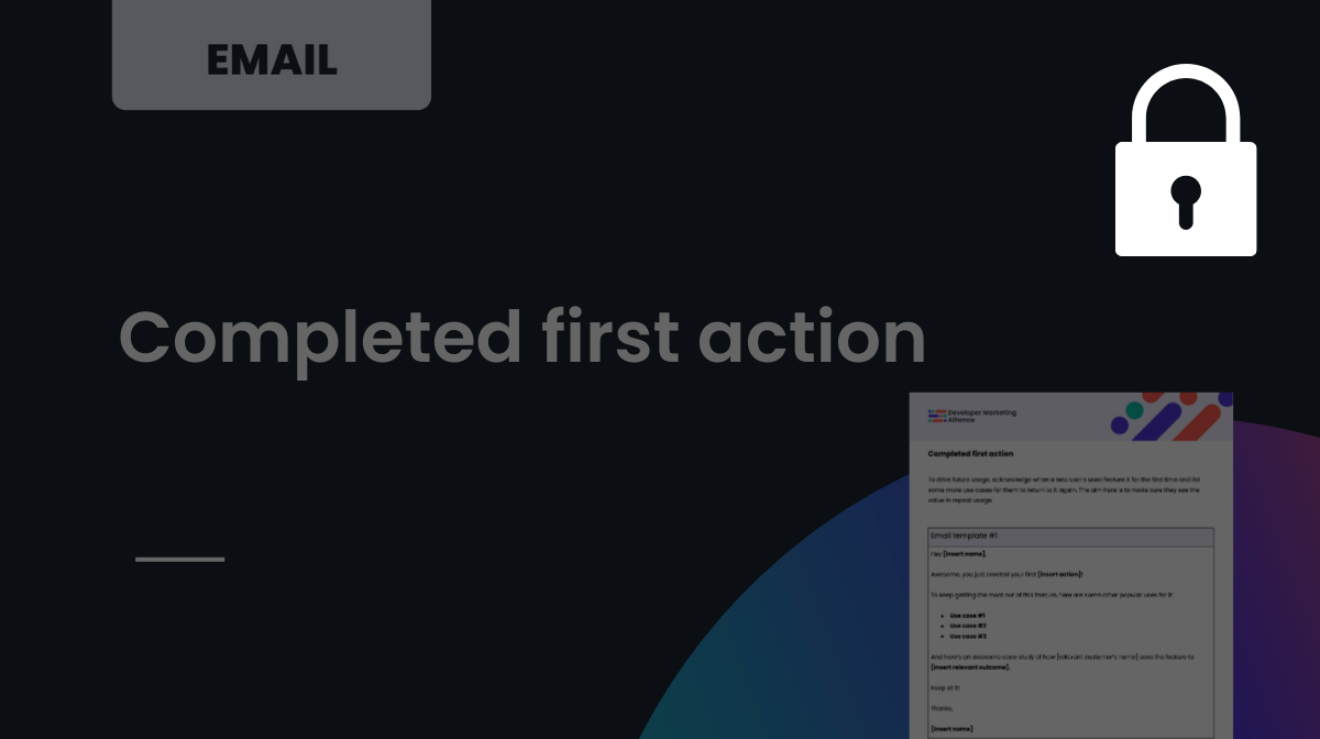 Completed first action