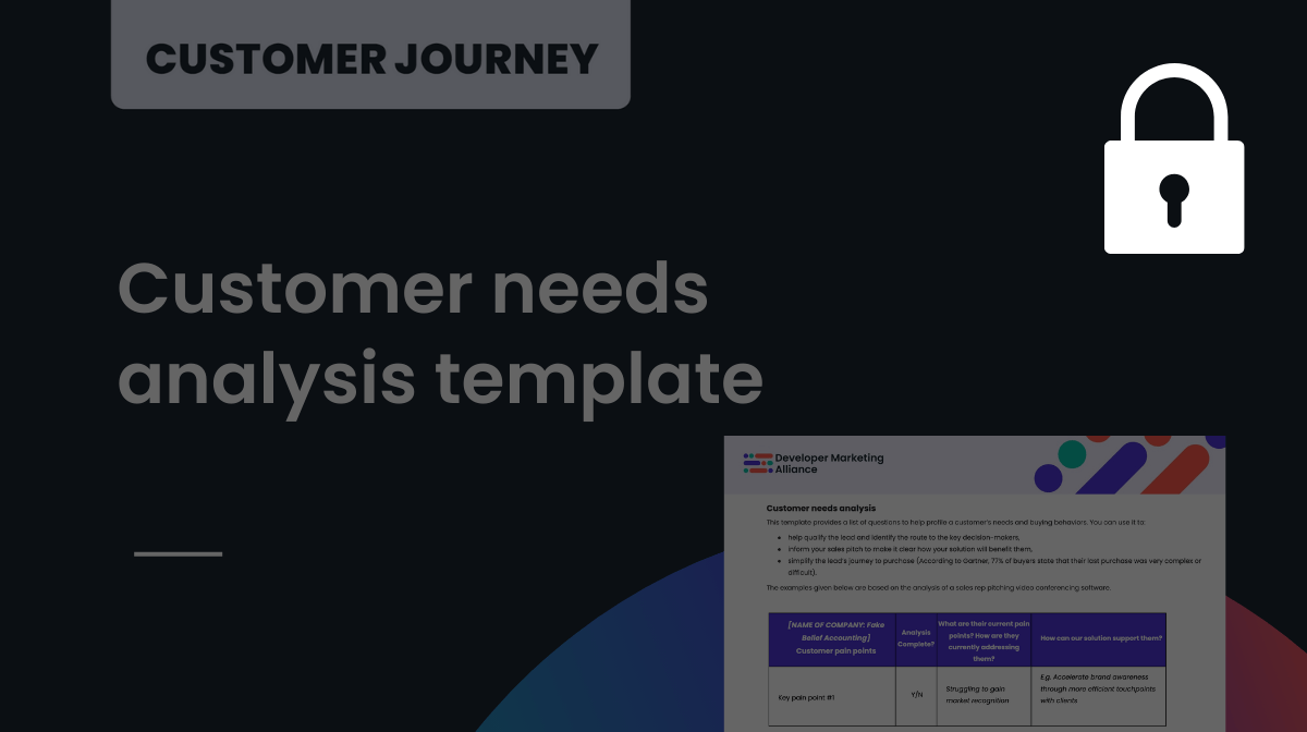 Customer needs analysis template