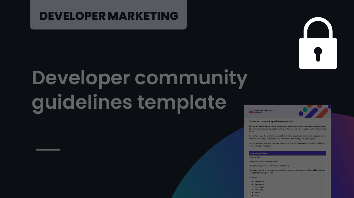 Developer community guidelines template