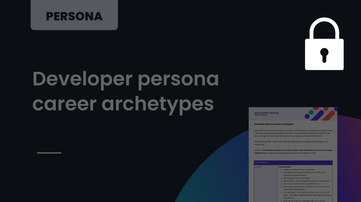 Developer persona career archetypes