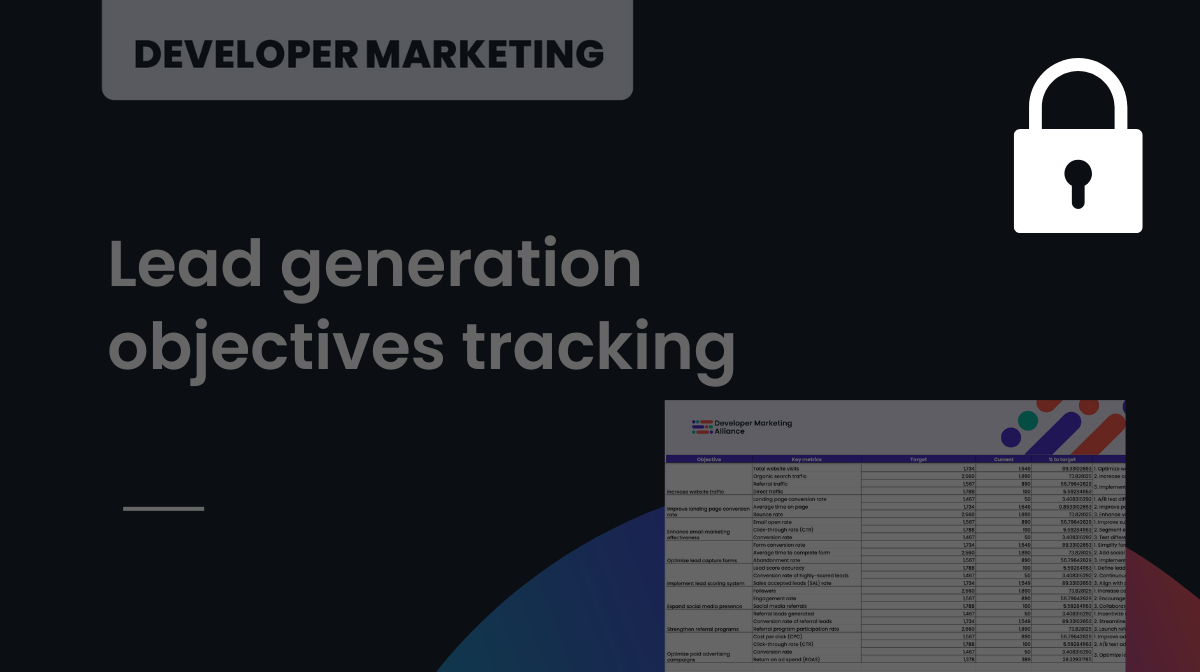 Lead generation objectives tracking