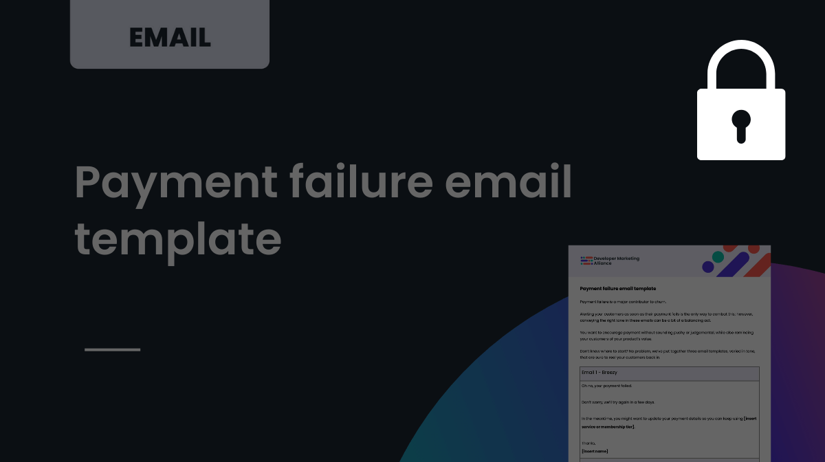 Payment failure email template