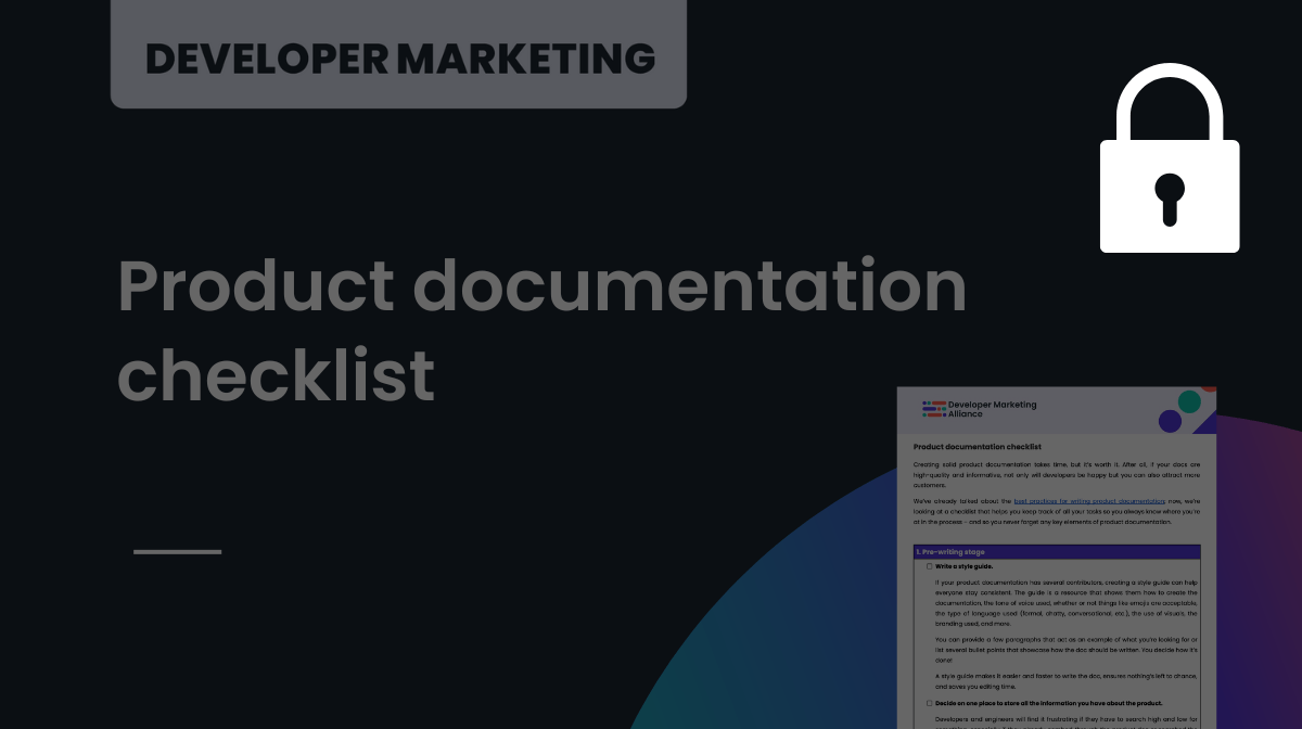 Product documentation checklist