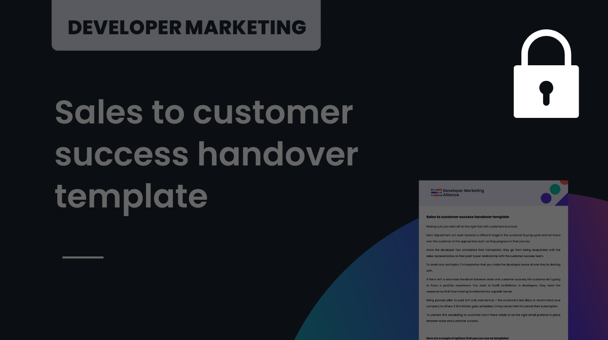 Sales to customer success handover template