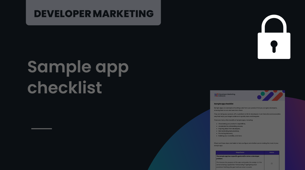 Sample app checklist