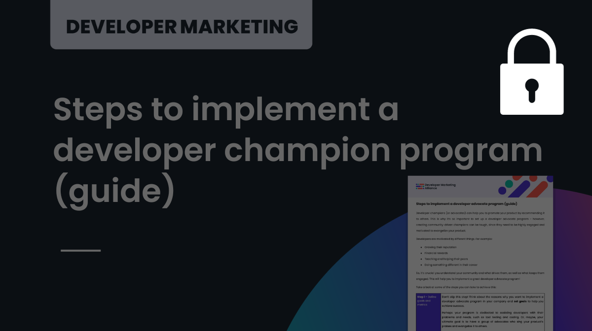 Steps to implement a developer champion program (guide)