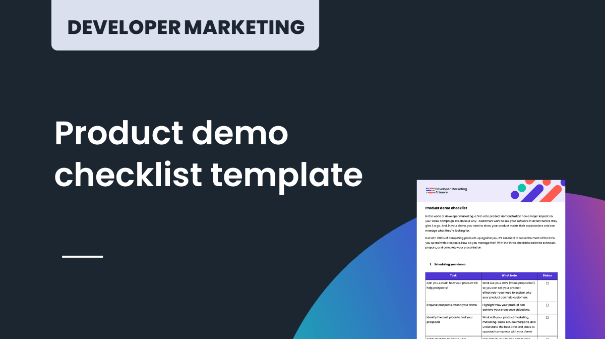 Product demo checklist template