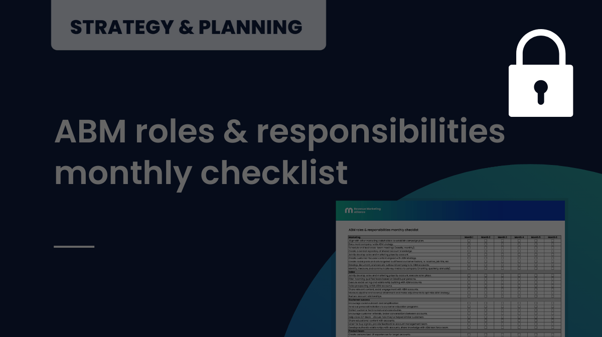 ABM roles & responsibilities monthly checklist