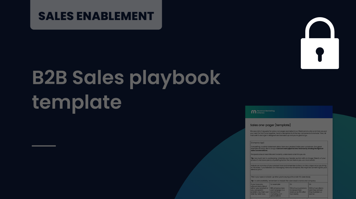 B2B Sales playbook template