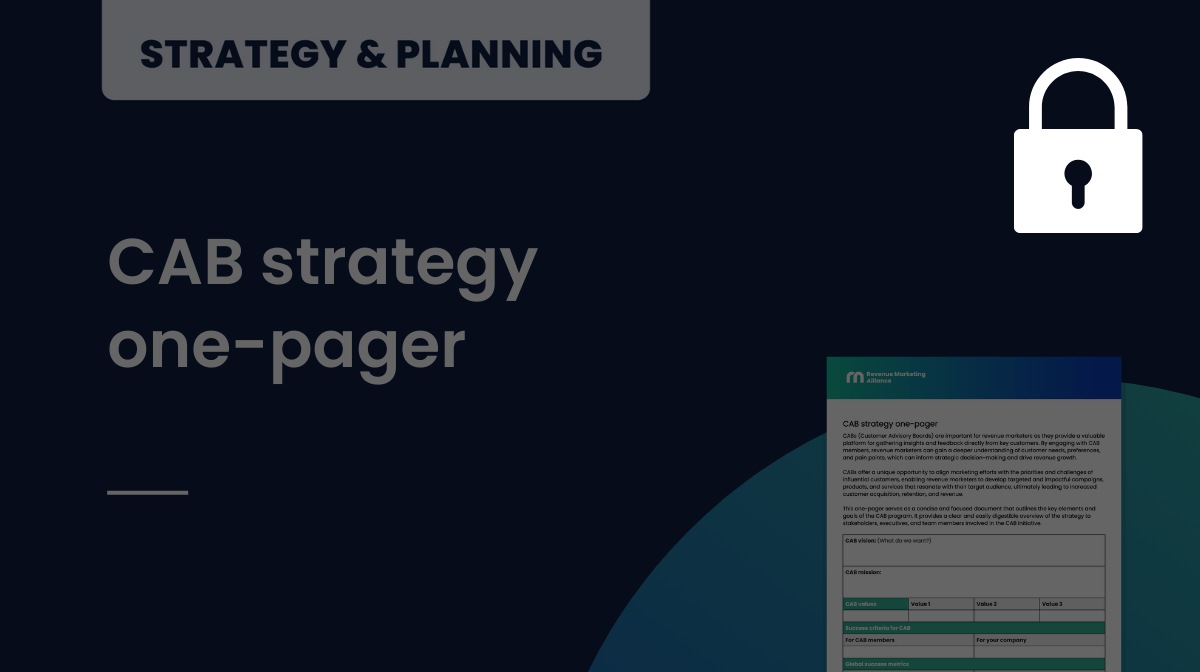 CAB strategy one-pager