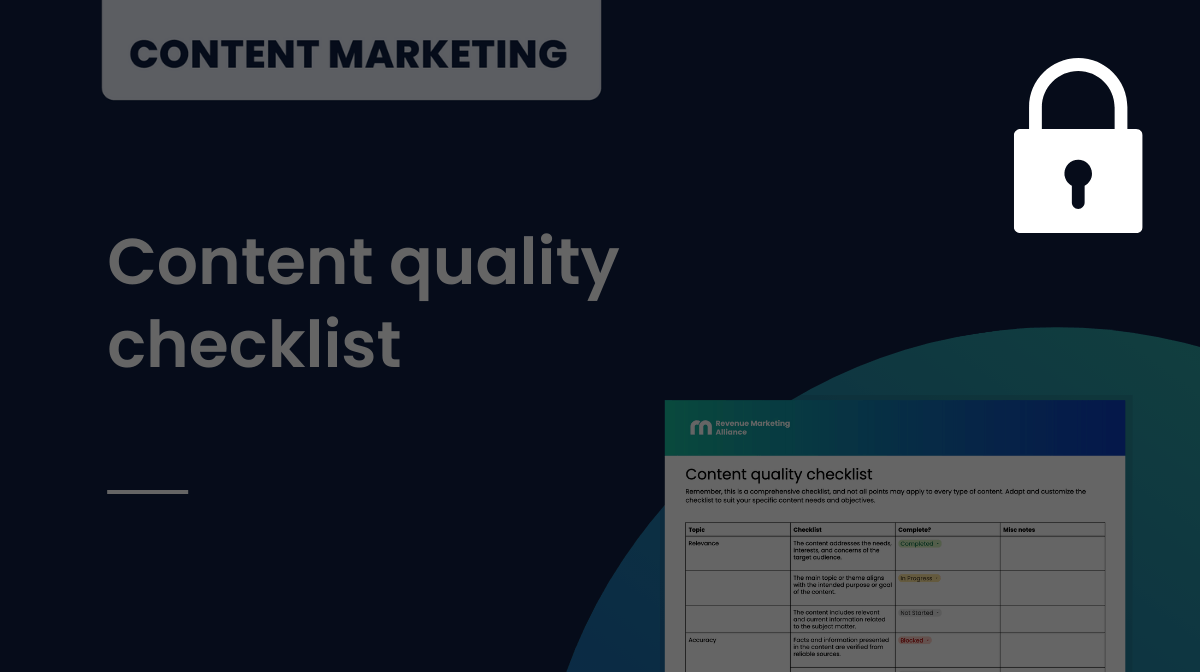 Content quality checklist