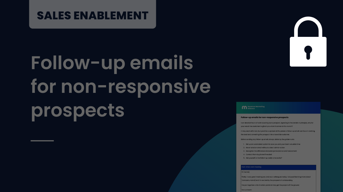 Follow-up emails for non-responsive prospects