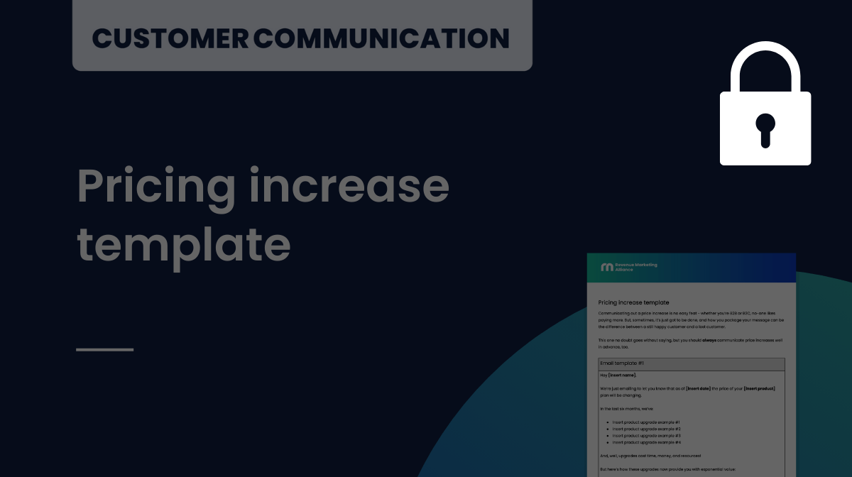 Pricing increase template