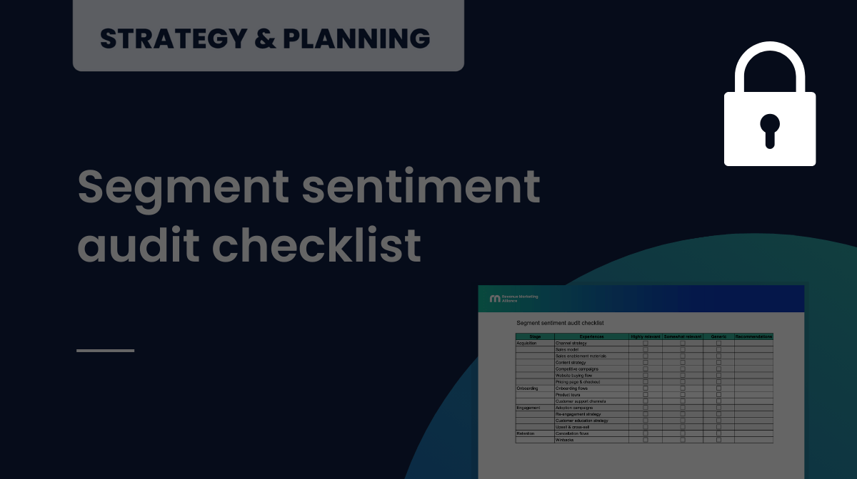 Segment sentiment audit checklist
