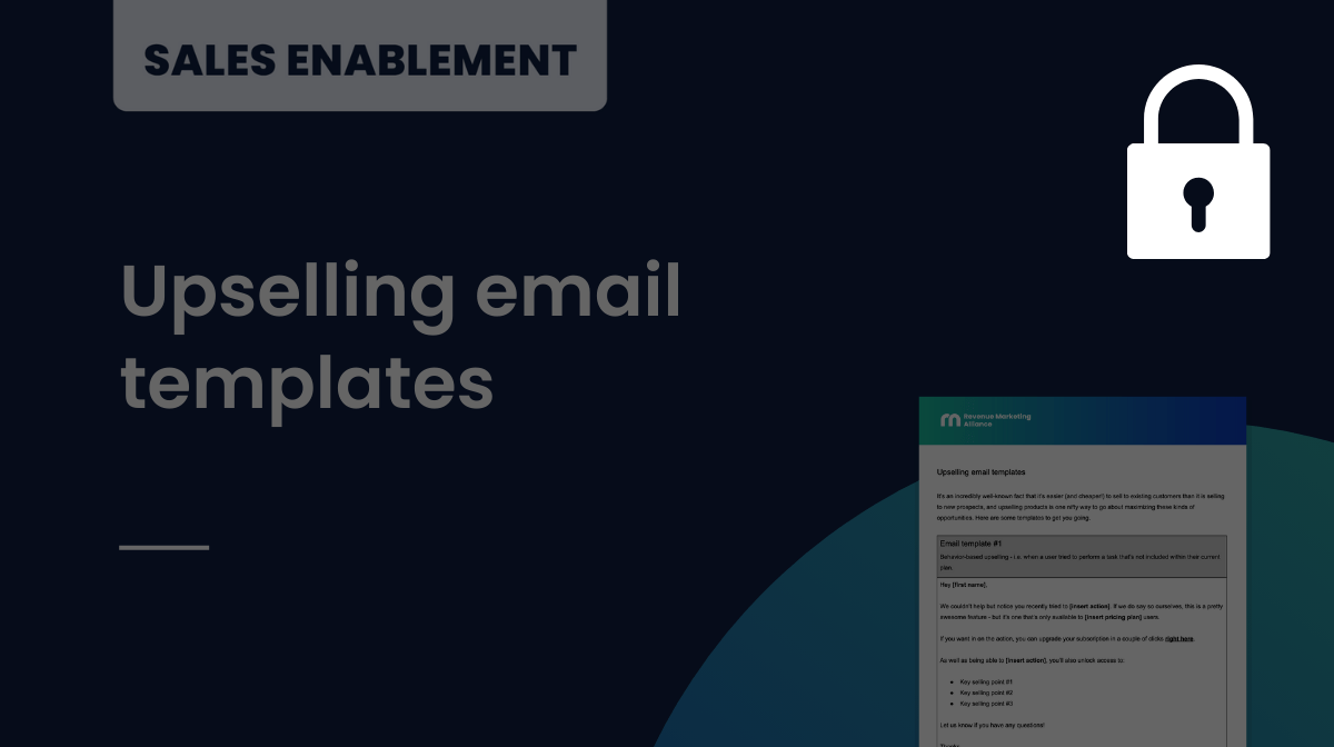 Upselling email templates