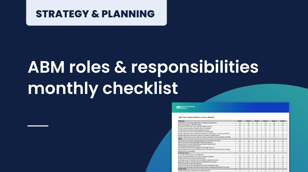 ABM roles & responsibilities monthly checklist