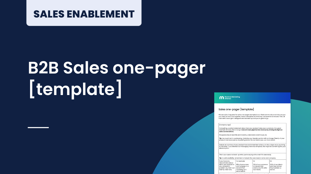 B2B Sales one-pager [template]