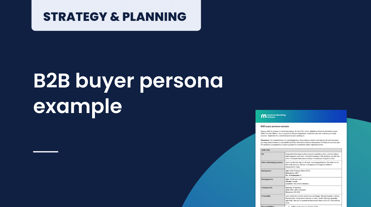 B2B buyer persona example