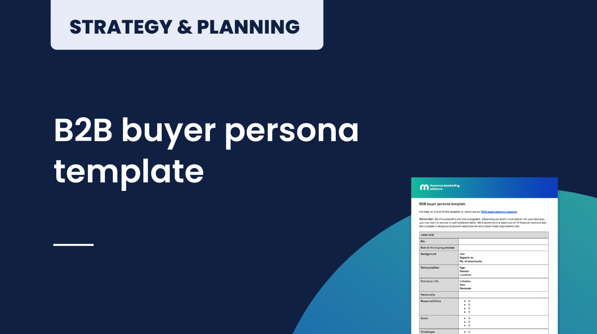 B2B buyer persona template