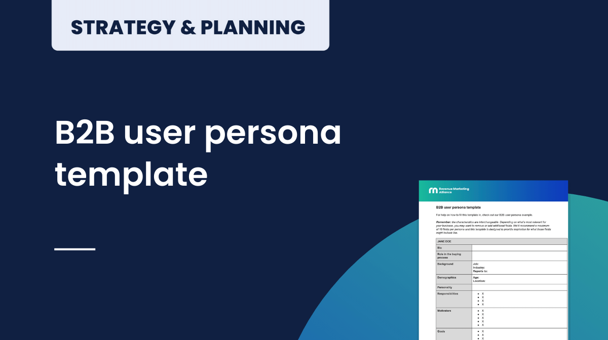 B2B user persona template